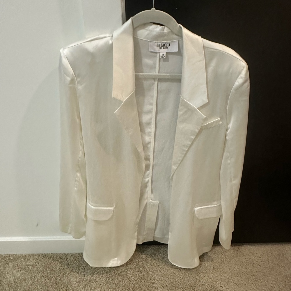 BB Dakota ivory satin blazer